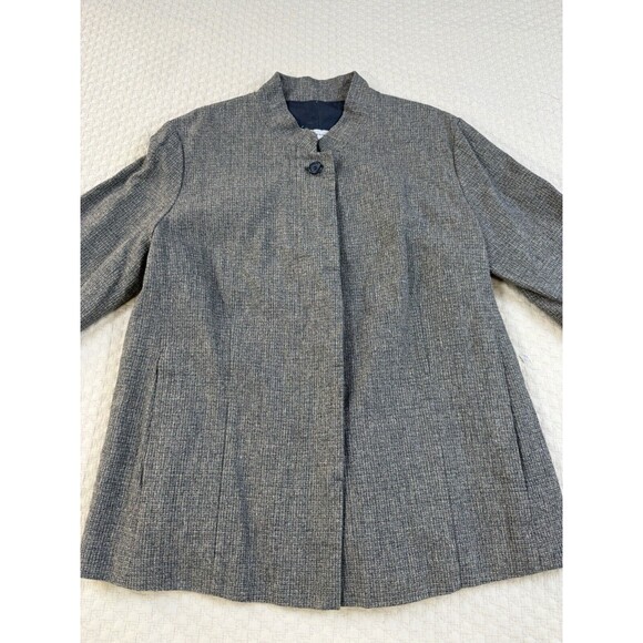Dries Van Noten Jacket Embellished Cuffs Linen Blend‎ | Gray | Women's Size 44 M - Picture 3 of 13